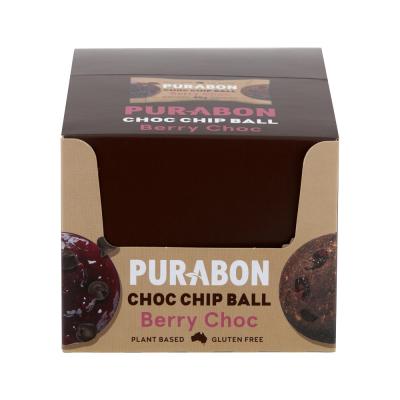 Purabon Choc Chip Balls Berry Choc Chip 45g x 12 Display